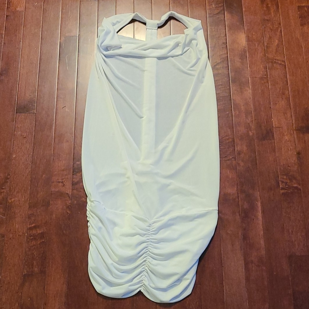 White Halter Mini Dress